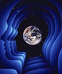 artistic impression of earth in the mind