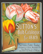 Cover of Sutton's bulb catalogue for 1889