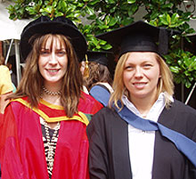 Dr Orla Kennedy and Tina Eggers at this year's summer graduation ceremony