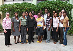 University of Reading representatives meet the prospective 'Champions' in the West Indies