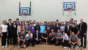 The delegation from China with representatives from the University's Institute of Education