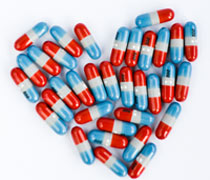 heart made up of pharmaceutical drugs