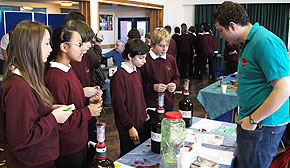 Students from Costello Technology College enjoy learning about the science of slime