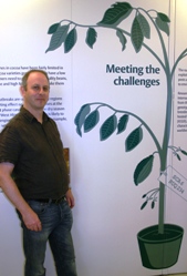 Dr Andrew Daymond with part of the Chelsea stand