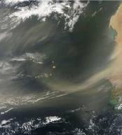 Saharan dust plume over Cape Verde
