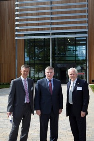 Dr David Gillham, Minister Mark Prisk and Professor Gordon Marshall