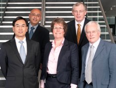 James Zhan, Professor Rayneesh Narula, Professor Ginny Gibson, Professor Alan Rugman and Vice Chancellor Professor Gordon Marshall