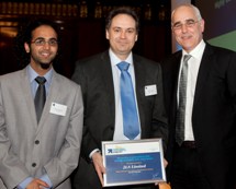 From left, Akshay Koregaonkar, Neil Thomposn and Dr Paul Redmond, keynote speaker