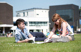 Students outside Palmer