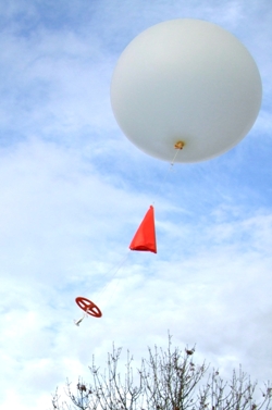 A weather balloon test flight of the technology
