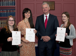 2012 Student Community Award winners with Sir David Bell, Vice-Chancellor of the University of Reading