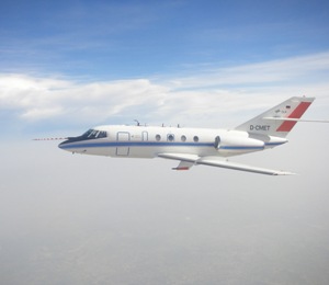 A German scientific plane making measurements over West Africa