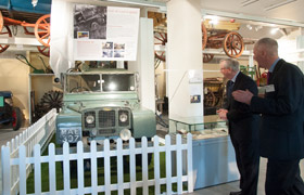HRH The Duke of Gloucester unveiling the Land Rover