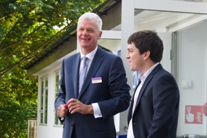 Sir David Bell and Mark Kelleher at the opening of The Study