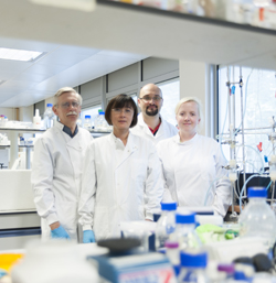 Dr Steven Fuller, Dr Angela Clerk, Dr Alejandro Giraldo and Phd student Sally Osborne