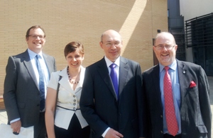 The Deputy Prime Minister outside the ICMA Centre in Reading