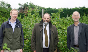Dr Matthew Ordidge, David Heath MP and Professor Paul Hadley