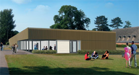 Artist's impression of the new sports pavilion