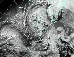 One storm hits Britain as the next approaches (Met Office)