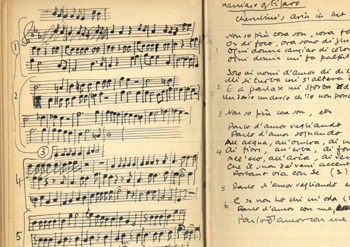 a typically meticulous transcription of an aria from Mozart. Courtesy of the Beckett International Foundation, University of Reading; (c) The Estate of Samuel Beckett