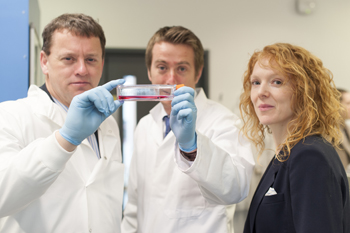 Rob Wilson MP, Dr Mark Dallas and Dr Angela Bithell