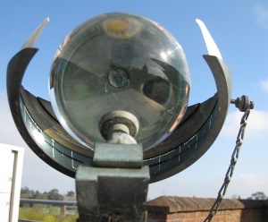 A Campbell-Stokes sunshine recorder at the University of Reading