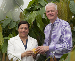 Ms Guisell Morales-Echaverry Ambassador, Nicaraguan Ambassador to the UK, and Vice-Chancellor of the University of Reading Sir David Bell