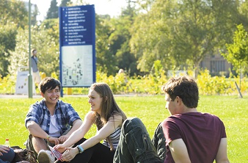 students on campus