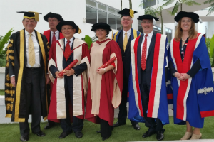 Vicki Treadell and Ong See Lian receive degrees