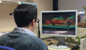 Dr Paul Williams with some detailed ocean current simulations
