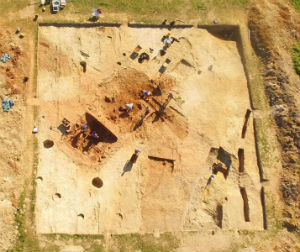 Aerial view of the Little London kiln site