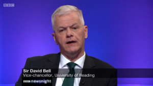 Sir David Bell, University of Reading Vice-Chancellor, on Newsnight