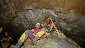 The research team in Gejkar Cave in Iraq