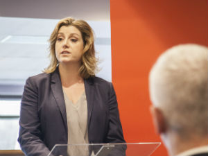 Penny Mordaunt MP at the opening ceremony of the University of Reading's Edith Morley building
