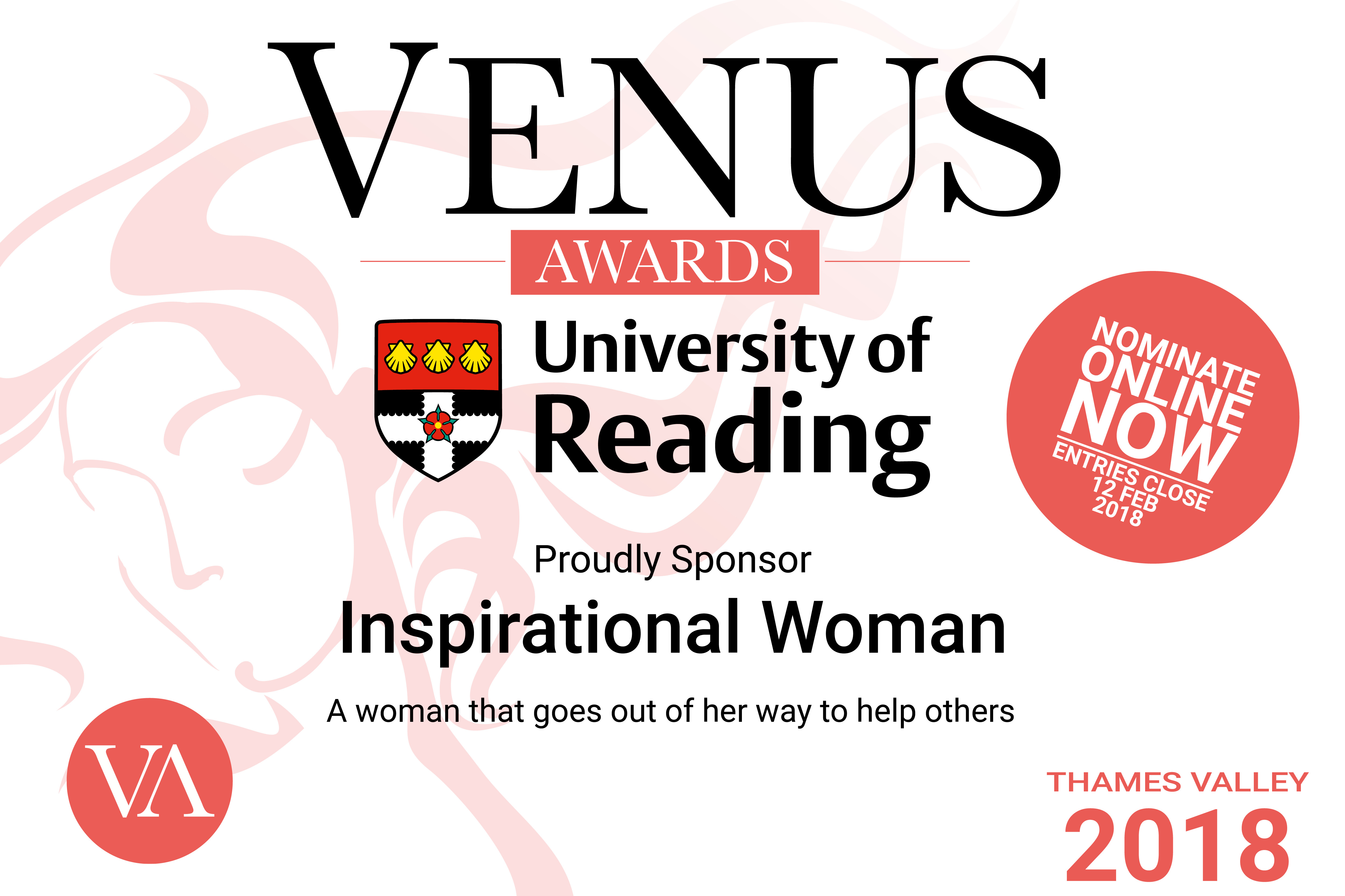The University of Reading is again a Venus Awards sponsor