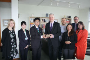 Two brick fragments from the atomic bomb blast site in Hiroshima were donated to the University of Reading