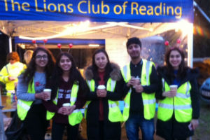 Students volunteer at the Reading Lions Fireworks Spectacular