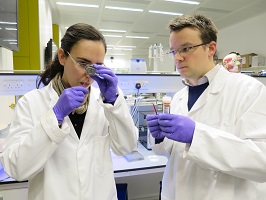 Scientists working in a lab