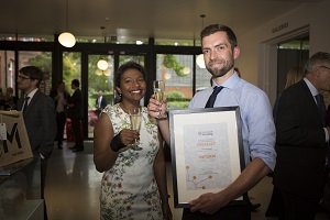 Deepa Senapathi and Mike Garratt who received an award in 2017