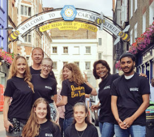 The Reading Bee Team in 'Carnabee Street' in London