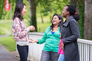 International students enjoying the award-winning Whiteknights campus