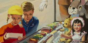 Shopping With Mother artwork from the Ladybird Books collections at the University of Reading