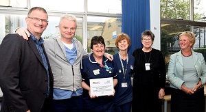 Prof Adrian Williams with members of Royal Berkshire Hospital