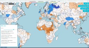 Screenshot of the GloFAS seasonal outlook at www.globalfloods.eu