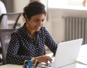 student on laptop