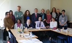 Colour photograph of the University of Reading Athena SWAN application team