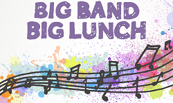 Big band big lunch logo, colour illustration