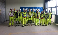 colour photograph of guests at topping out ceremony