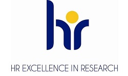 HR Excellence in Research award logo purple to white background