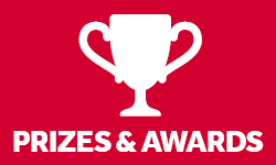 Prize cup logo white to red background